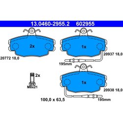 Jeu de plaquettes de frein ATE 13.0460-2955.2 pour PEUGEOT 205, 309 OE 425041