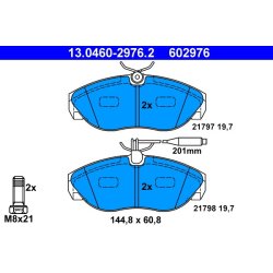 Plaquettes de frein ATE 13.0460-2976.2 pour CITROËN, FIAT, PEUGEOT OE 425117