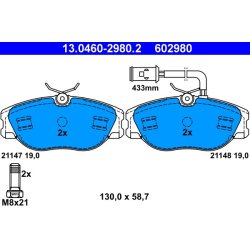 Brake Pad Set ATE 13.0460-2980.2 OE Ref 9945815