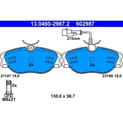 Jeu de plaquettes de frein ATE 13.0460-2987.2 pour ALFA ROMEO, LANCIA OE 9950550