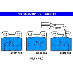 Jeu de plaquettes de frein ATE 13.0460-3013.2 pour ALFA ROMEO OE 16100.26003.00 30