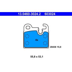 Jeu de plaquettes de frein ATE 13.0460-3024.2 pour BMW OE 34211159265