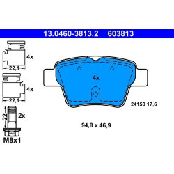 Brake Pad Set ATE 13.0460-3813.2 OE Ref 425440