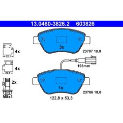 Brake Pad Set ATE 13.0460-3826.2 OE Ref 77364393