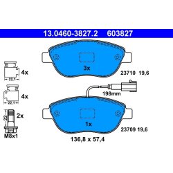 Brake Pad Set ATE 13.0460-3827.2 OE Ref 77364473