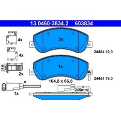 Brake Pad Set ATE 13.0460-3834.2 OE Ref 1433952