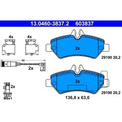 Brake Pad Set ATE 13.0460-3837.2 OE Ref A0044206920