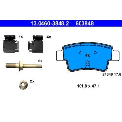 Jeu de plaquettes de frein ATE 13.0460-3848.2 pour VAUXHALL CORSA OE 1605356