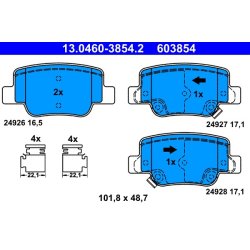 Brake Pad Set ATE 13.0460-3854.2 OE Ref 044660F010