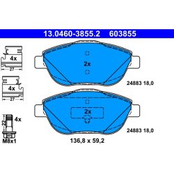 Brake Pad Set ATE 13.0460-3855.2 OE Ref 425431