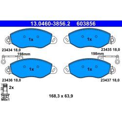 Jeu de plaquettes de frein ATE 13.0460-3856.2 pour NISSAN CABSTAR OE 41060-9X225