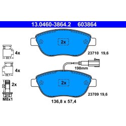 Brake Pad Set ATE 13.0460-3864.2 OE Ref 5743721