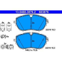 Brake Pad Set ATE 13.0460-3876.2 OE Ref 1647877180