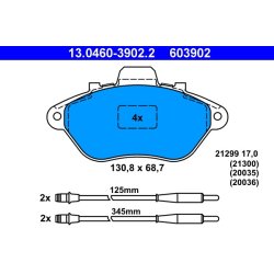 Jeu de plaquettes de frein ATE 13.0460-3902.2 pour PEUGEOT 605 OE 425080