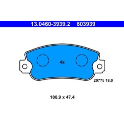 Brake Pad Set ATE 13.0460-3939.2 OE Ref 791906