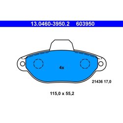 Brake Pad Set ATE 13.0460-3950.2 OE Ref 5892737
