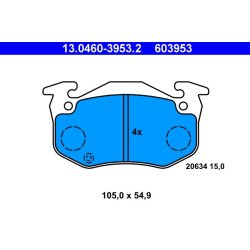 Brake Pad Set ATE 13.0460-3953.2 OE Ref 7701203842