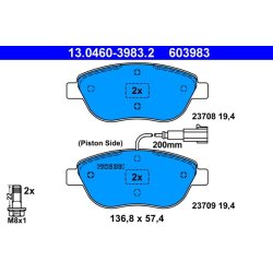 Brake Pad Set ATE 13.0460-3983.2 OE Ref 9949276