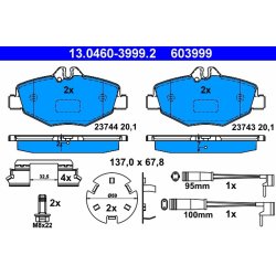 Brake Pad Set ATE 13.0460-3999.2 OE Ref 0034209920