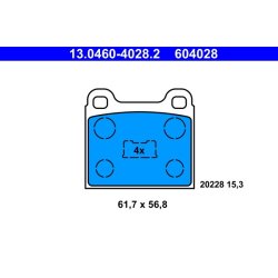 Plaquettes de frein ATE 13.0460-4028.2 pour AUDI, VW OE 171698151E