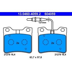 Brake Pad Set ATE 13.0460-4059.2 OE Ref 425130