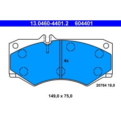 Brake Pad Set ATE 13.0460-4401.2 OE Ref 4604200020