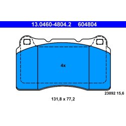 Plaquettes de frein ATE 13.0460-4804.2 pour RENAULT, VOLVO OE 410603303R
