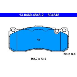 Brake Pad Set ATE 13.0460-4848.2 OE Ref 34116786044