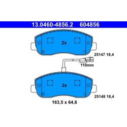 Brake Pad Set ATE 13.0460-4856.2 OE Ref 4106000Q1E