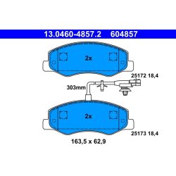 Brake Pad Set ATE 13.0460-4857.2 OE Ref 95507110