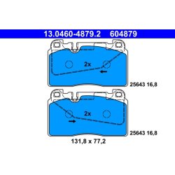 Brake Pad Set ATE 13.0460-4879.2 OE Ref 9A769815100
