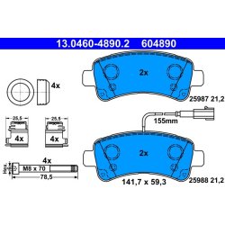 Brake Pad Set ATE 13.0460-4890.2 OE Ref 77367094