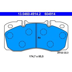 Jeu de plaquettes de frein ATE 13.0460-4914.2 OE 1906416