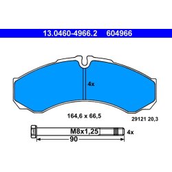 Brake Pad Set ATE 13.0460-4966.2 OE Ref 2996465