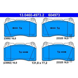 Brake Pad Set ATE 13.0460-4973.2 OE Ref 45022TGHA02