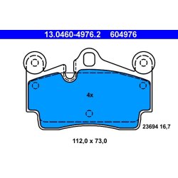 Brake Pad Set ATE 13.0460-4976.2 OE Ref 95535293902