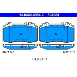 Brake Pad Set ATE 13.0460-4984.2 OE Ref 0034200520