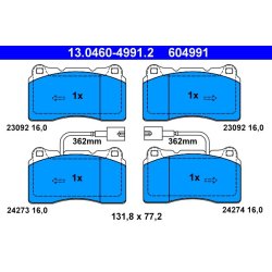 Jeu de plaquettes de frein ATE 13.0460-4991.2 pour ALFA ROMEO GT OE 77362722