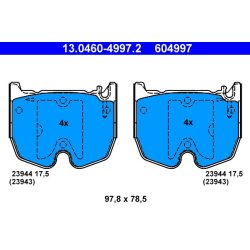 Jeu de plaquettes de frein ATE 13.0460-4997.2 pour MERCEDES OE 0034205320