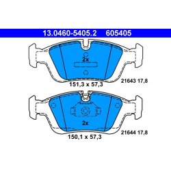 Brake Pad Set ATE 13.0460-5405.2 OE Ref 34111164737