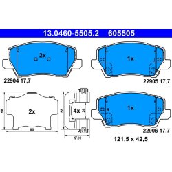 Brake Pad Set ATE 13.0460-5505.2 OE Ref 58101G6A40
