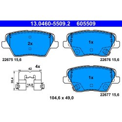 Brake Pad Set ATE 13.0460-5509.2 OE Ref 58302G4A30