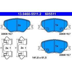Brake Pad Set ATE 13.0460-5511.2 OE Ref 84124408