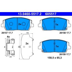 Brake Pad Set ATE 13.0460-5517.2 OE Ref 58101C5A75