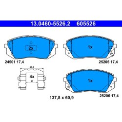 Brake Pad Set ATE 13.0460-5526.2 OE Ref 58101D7A60