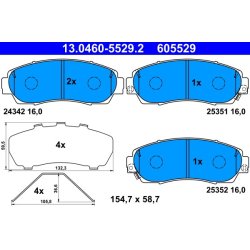 Brake Pad Set ATE 13.0460-5529.2 OE Ref 45022TNYE00