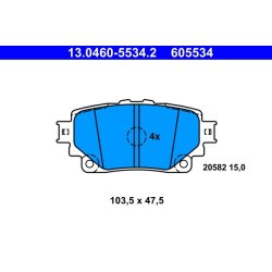 Brake Pad Set ATE 13.0460-5534.2 OE Ref 0446602430
