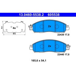 Brake Pad Set ATE 13.0460-5538.2 OE Ref D1MFM4KJ1J
