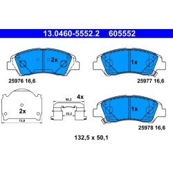 Brake Pad Set ATE 13.0460-5552.2 OE Ref 58101B9A70
