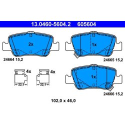 Brake Pad Set ATE 13.0460-5604.2 OE Ref 0446602180